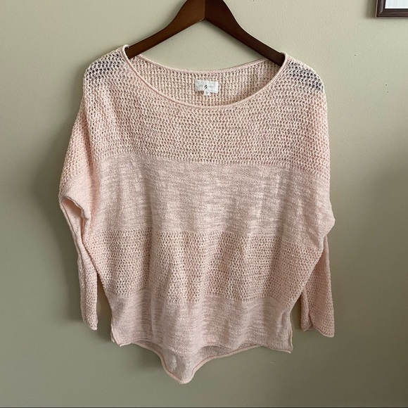Lou & Grey Light Pink Long Sleeve Knit Sweater Sz XS - Picture 9 of 9